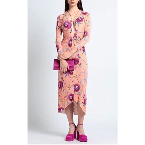 Isabel Marant Jadessi floral halter cutout midi dress sz 38 US 6 $1280 - Picture 1 of 10